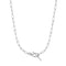 Silver Knot T Bar Chain Necklace